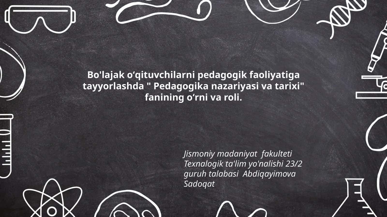 Pedagogika nazariyasi va tarixi