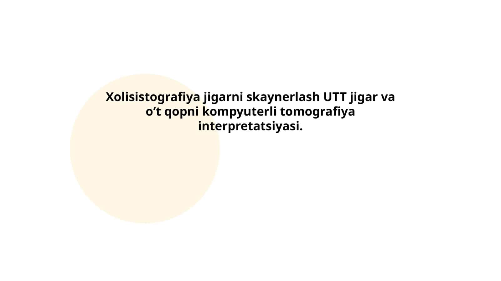 Xolisistografiya tahlillari