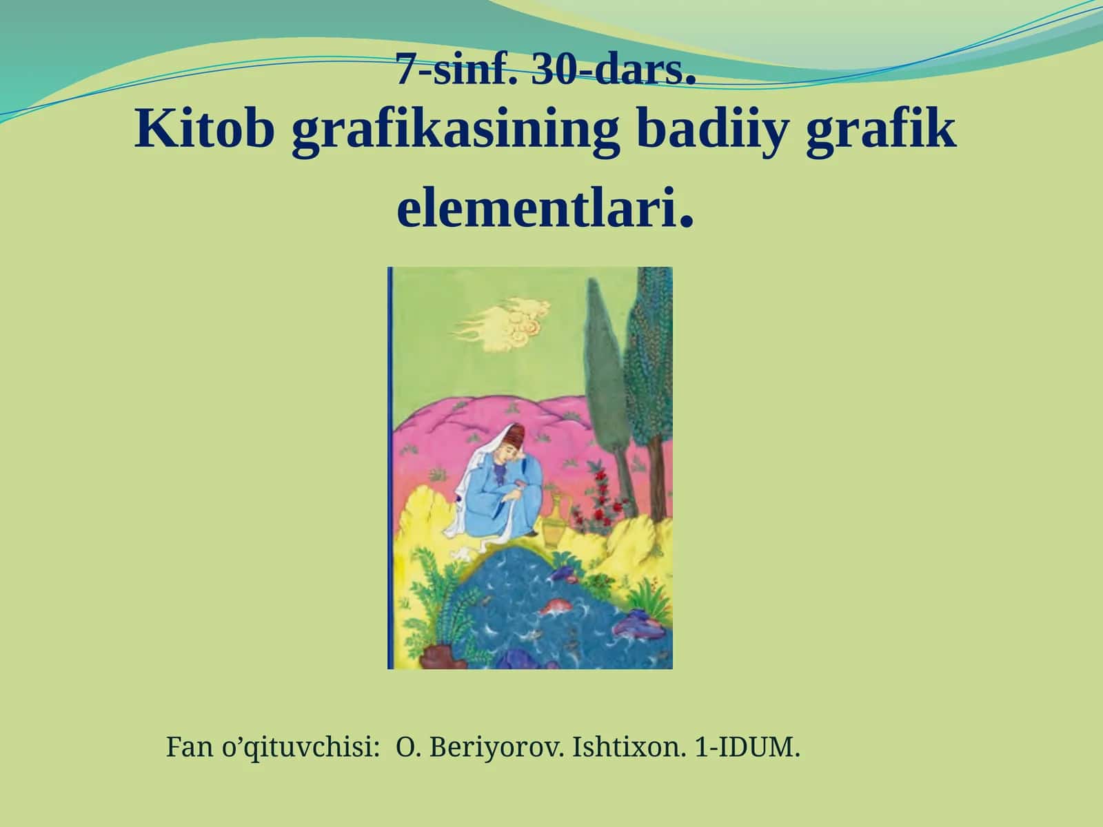 Kitobgrafikasining badiiy grafikelementlari