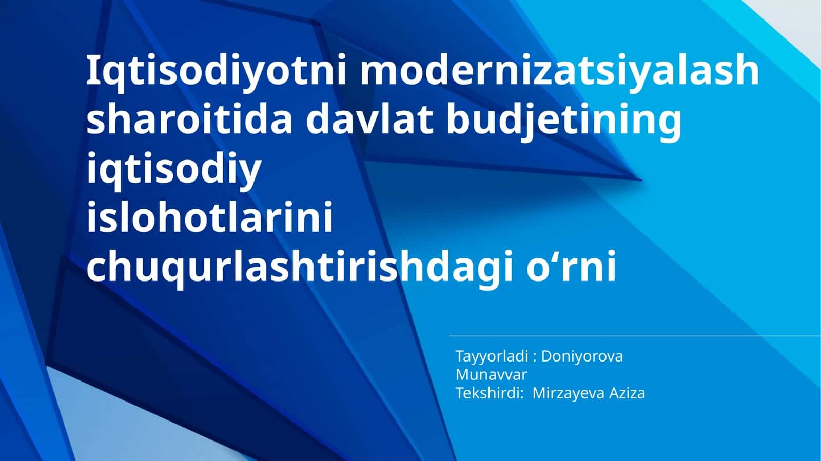 Iqtisodiyotnimodernizatsiyalash