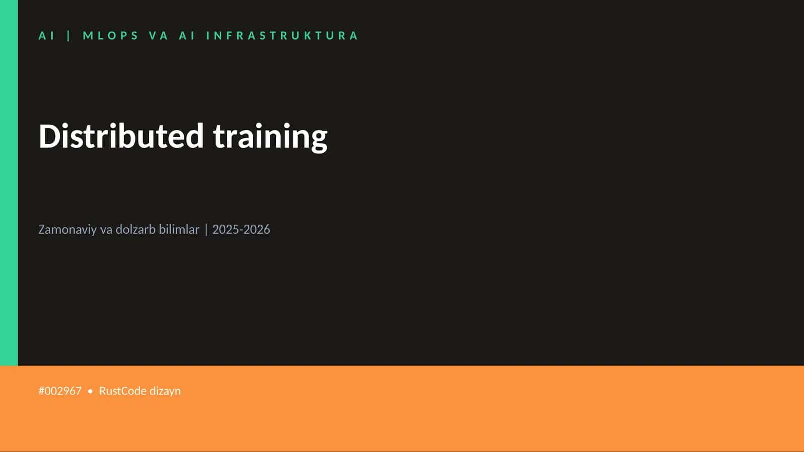 Distributed training