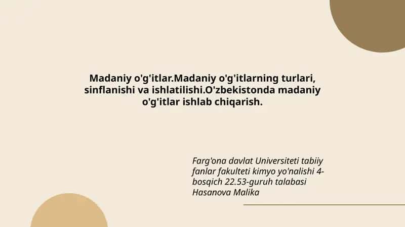 Farg'ona davlat Universiteti kimyo yo'nalishi