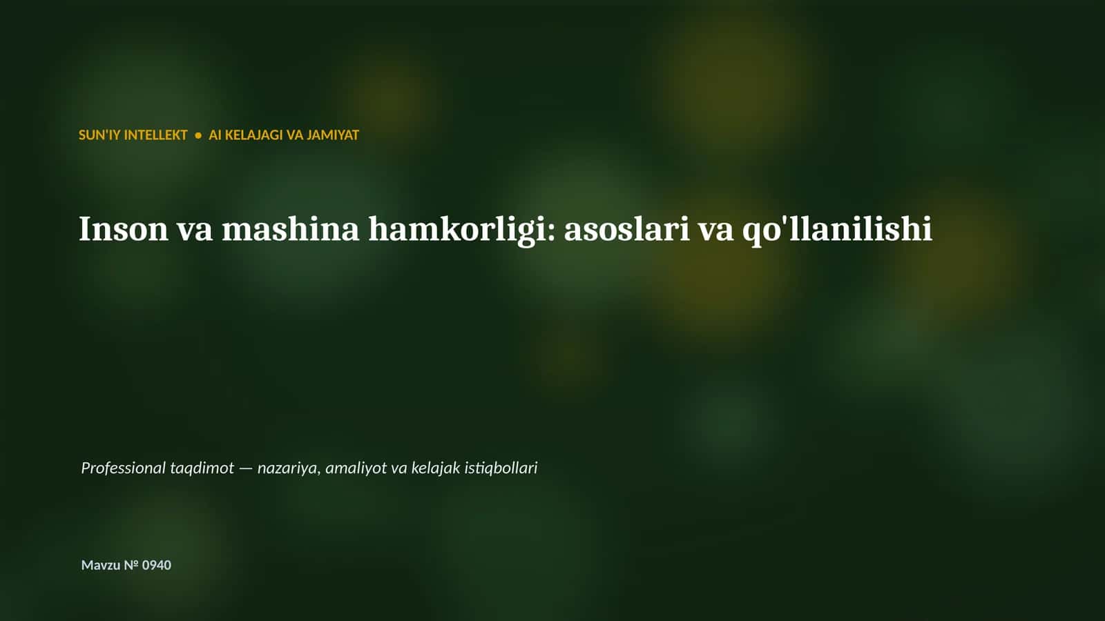 AI Kelajagi va jamiyat