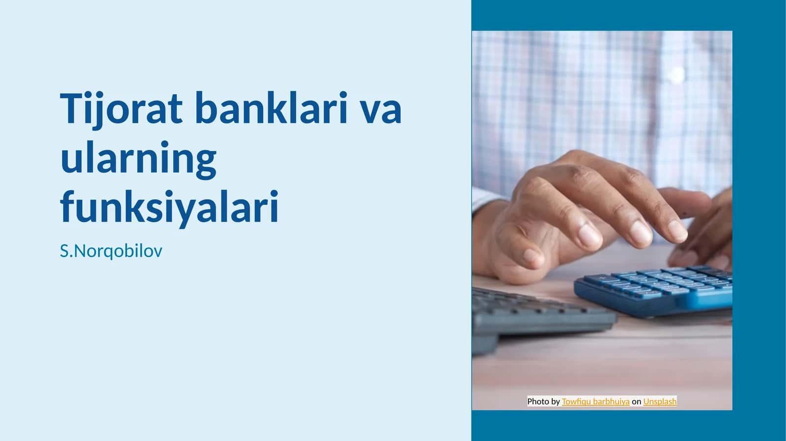 Tijorat banklari va ularning funksiyalari