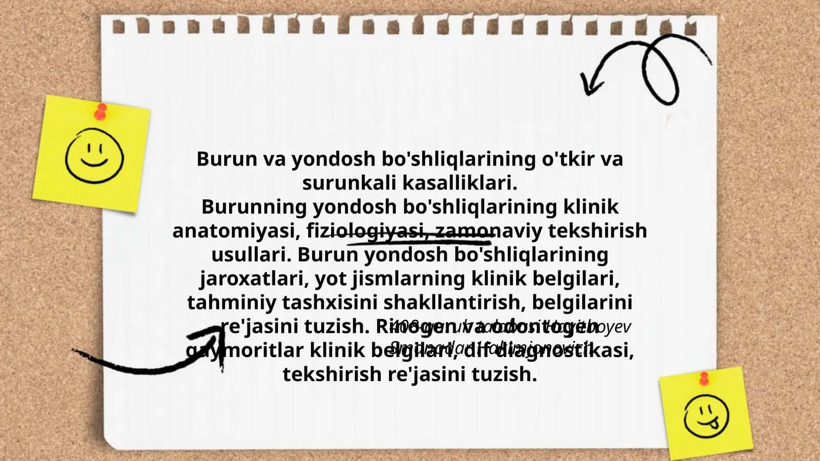 Burun va yondosh bo'shliqlarining o'tkir va surunkali kasalliklari