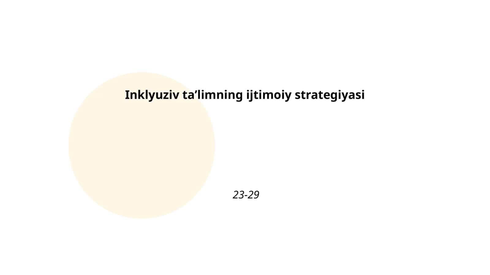 Inklyuziv taʼlimning mohiyati va ahamiyati