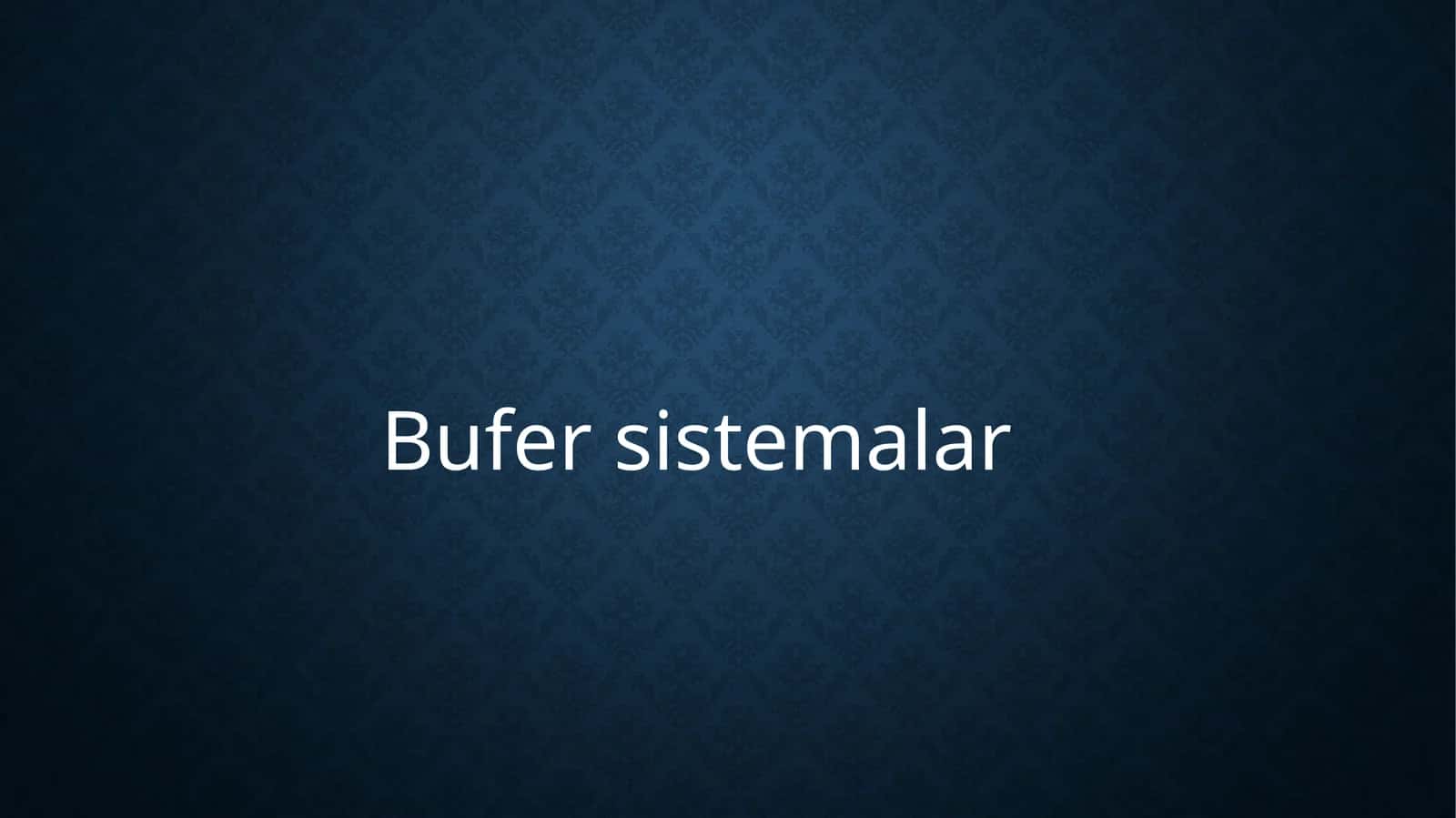 Bufersistemalar