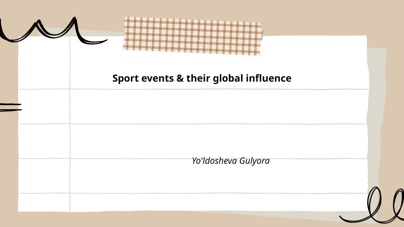 The Olympic Games and Global Unity