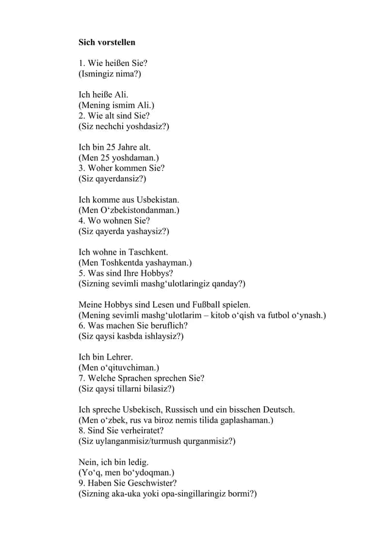 Nemis tilida ajoyib iboralar