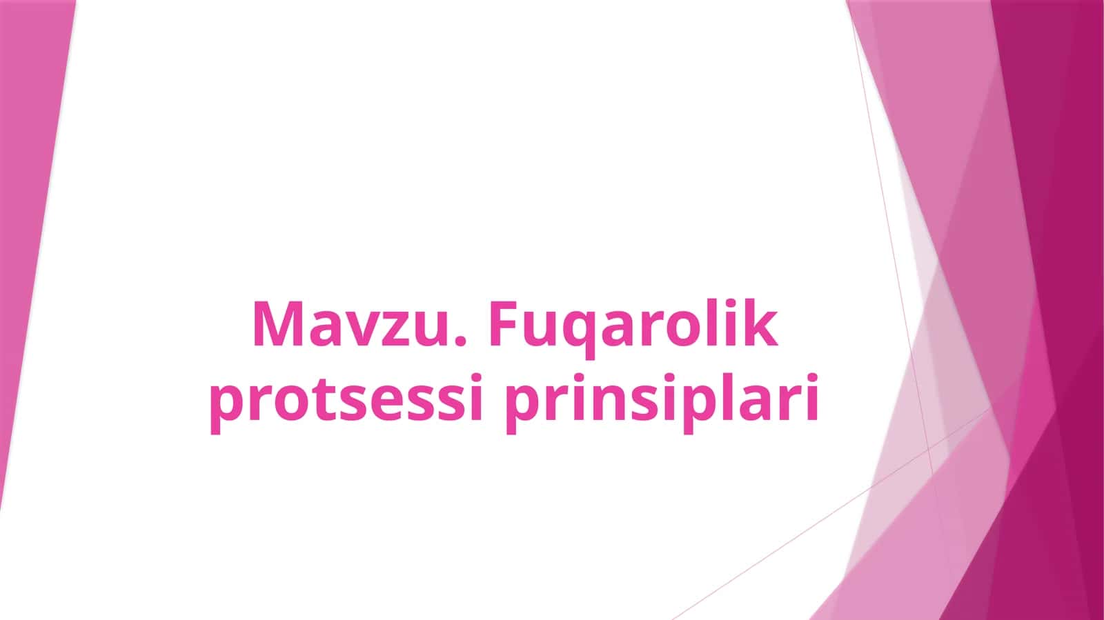 Fuqarolik protsessiprinsiplari