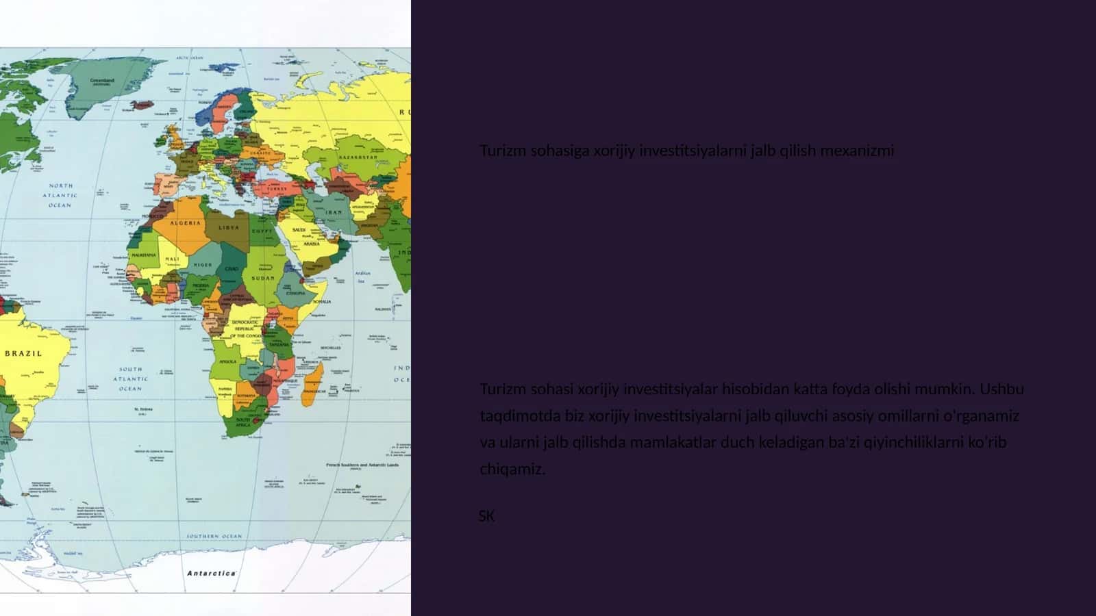 Turizm sohasiga xorijiy investitsiyalarni jalb qilish mexanizmi