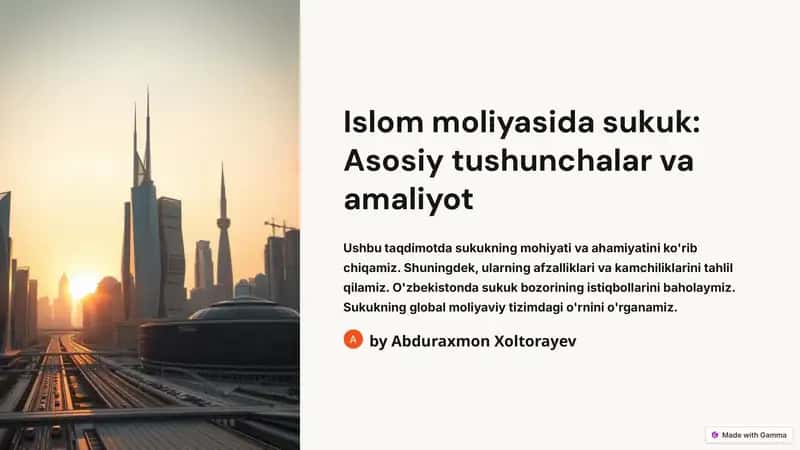 Sukukning ta'rifi va mohiyati