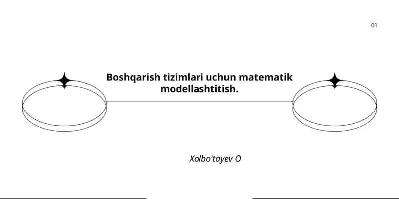 Chiziqli boshqaruv tizimlarining matematik modellashtitish