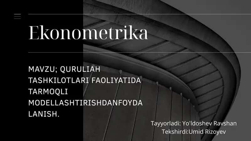 Qurulia Tashkilotlari Faoliyatida Tarmoqli Modellashtirishdan Foydalanish