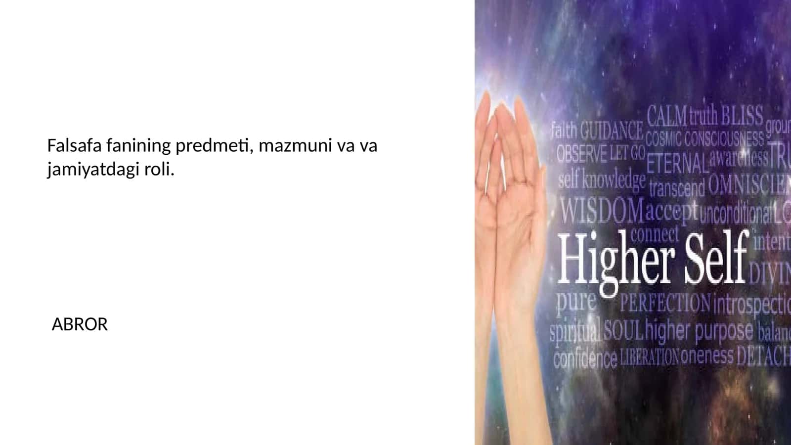 Falsafa fanining predmeti, mazmuni va va jamiyatdagi roli
