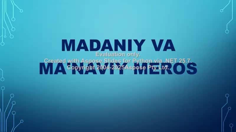 Madaniy va ma'naviy meros