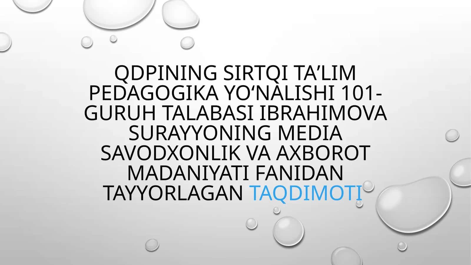 media savodxonlik va axborot madaniyati Ifanidan tayyorlagan TAQDIMOTI