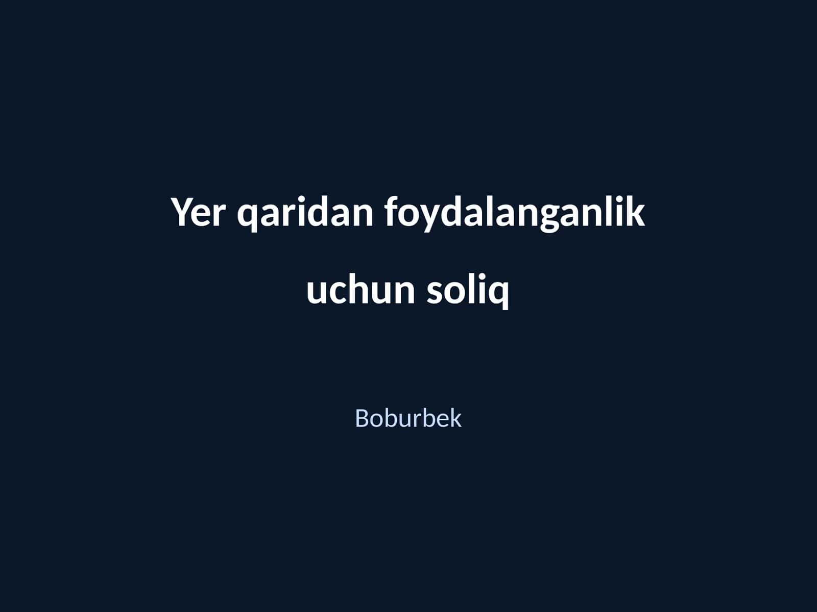 Yer solig'i tushunchasi va ahamiyati