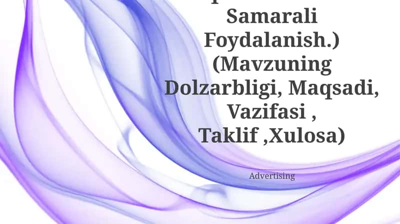 Maktab Binosini Saqlash Va Undan Samarali Foydalanish