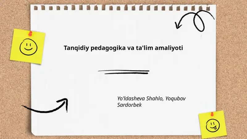 Tanqidiy pedagogika va ta'lim amaliyoti