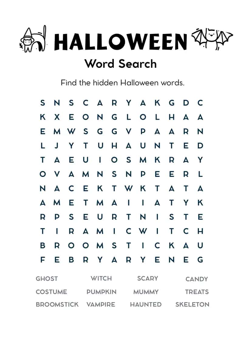 HALLOWEEN Word Search