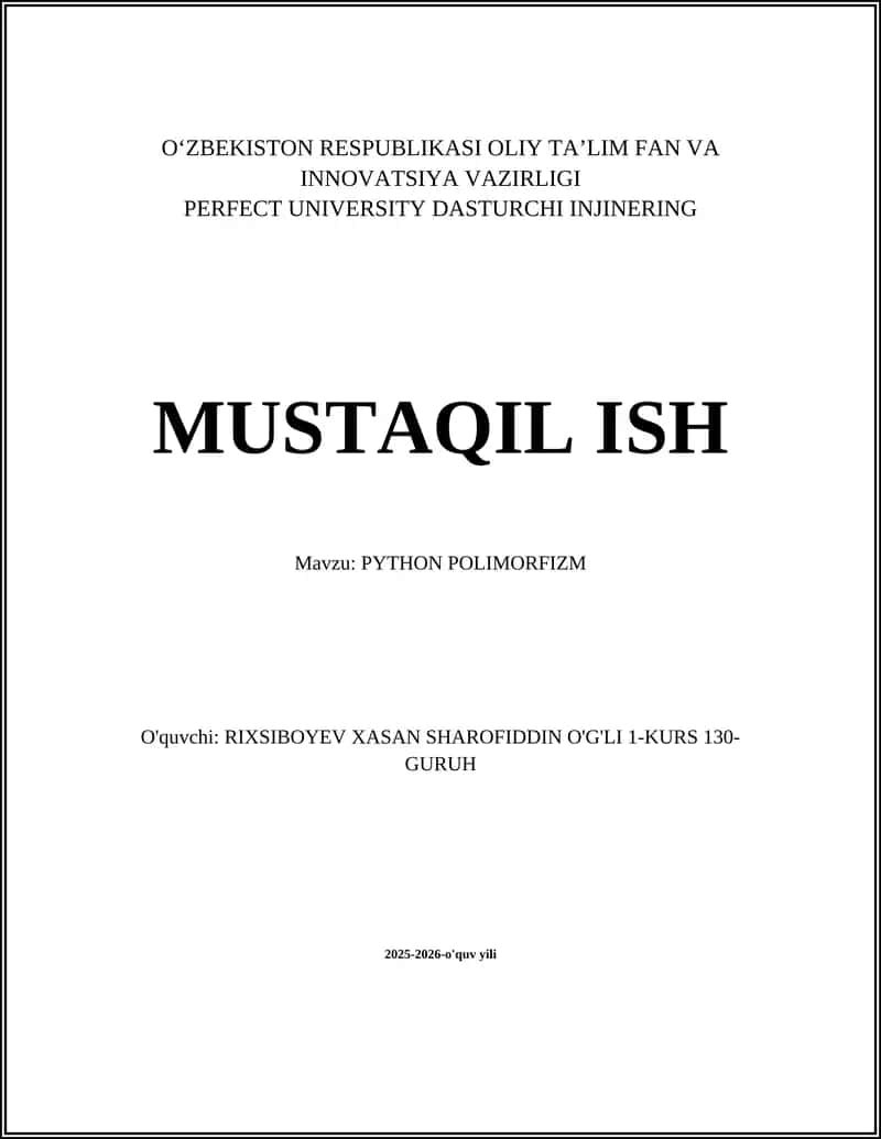 PYTHON POLIMORFIZM
