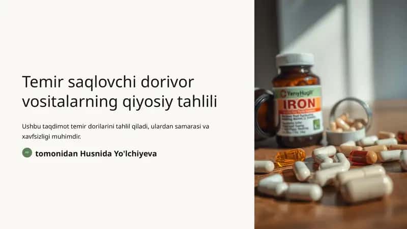 Temir saqlovchi dorivor vositalarning qiyosiy tahlili