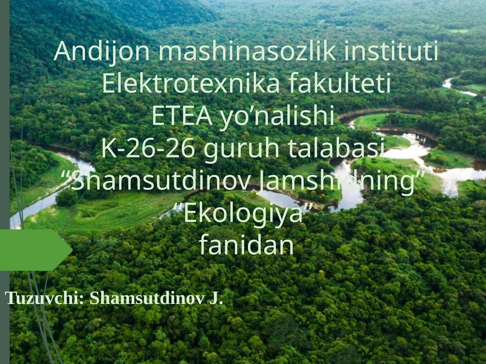 BIOSFERA HAQIDA TA’LIMOT