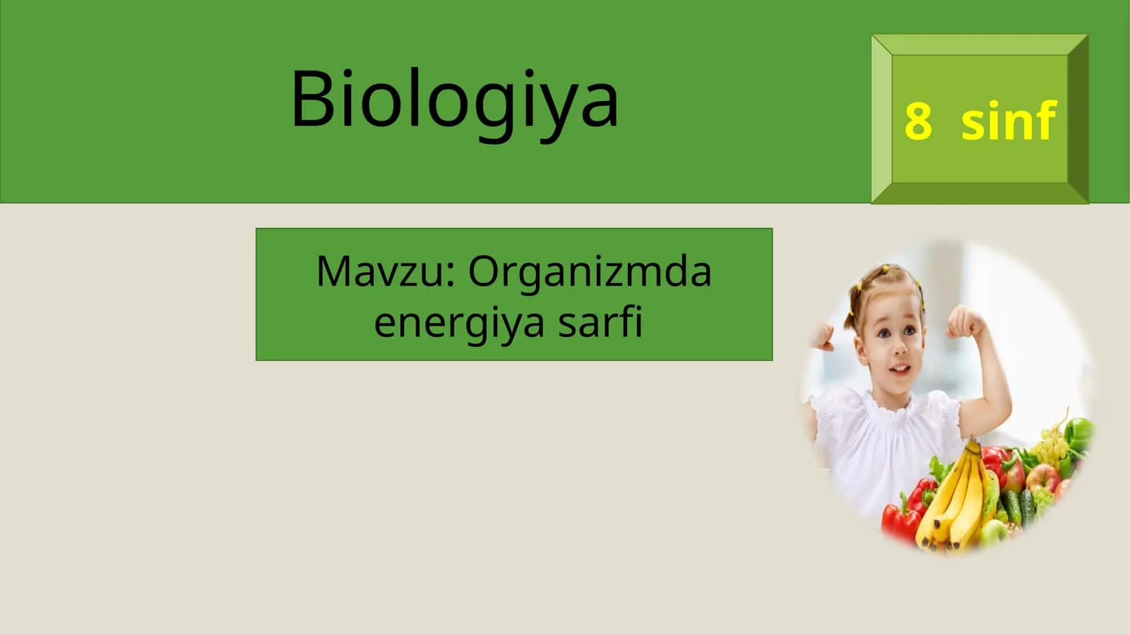 Organizmda energiy sarfi
