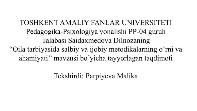 Sh. M. Mirziyayev asarlarida ta’lim tarbiya masalalari