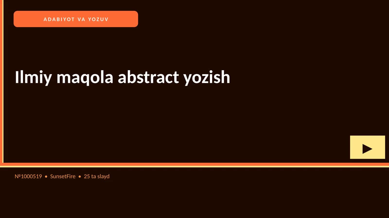 Ilmiy maqola abstract yozish