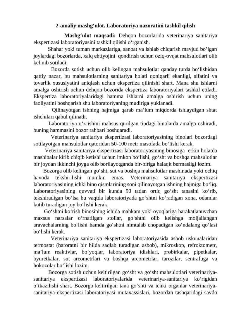 Veterinariya sanitariya ekspertizasi laboratoriyasi