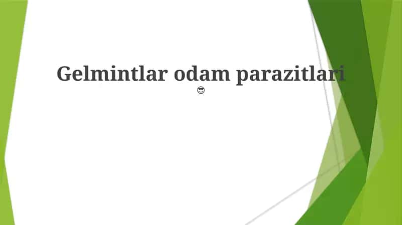 Gelmintlar Biologiyasi va Klassifikatsiyasi
