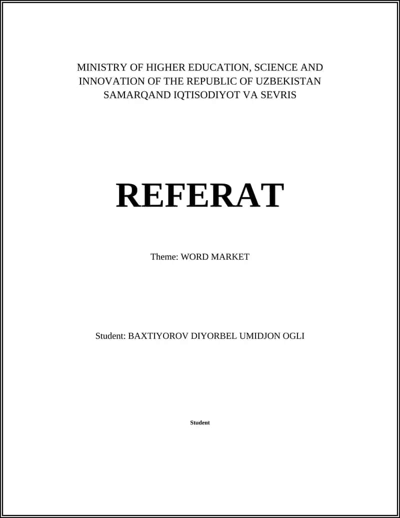 Globalization and Word Markets