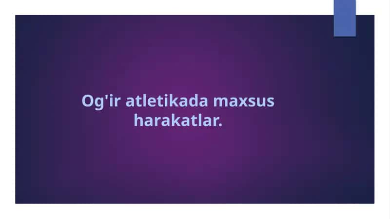 Og'ir atletika da texnikalar