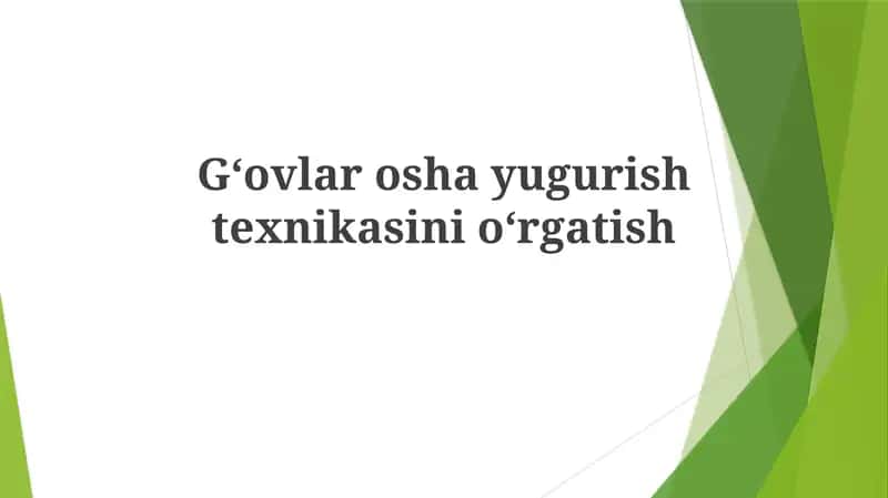 To'siqlar ustida yugurish bo'yicha amaliy mashqlar