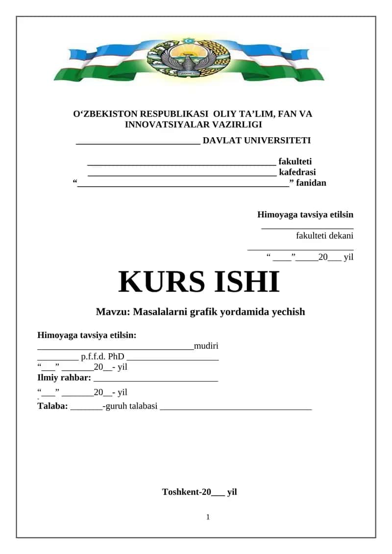 Masalalarni grafik yordamida yechish
