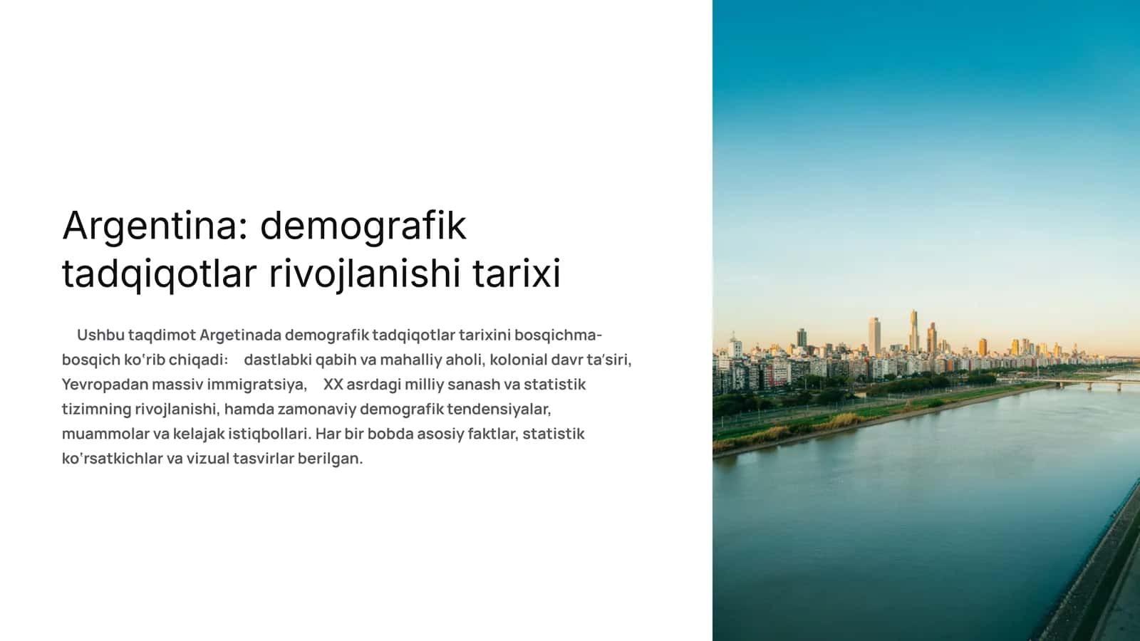 Argentina demografik tadqiqotlar rivojlanishi tarixi