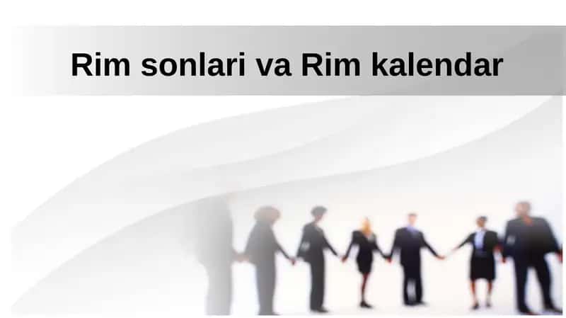 Rim sonlari va Rim kalendar