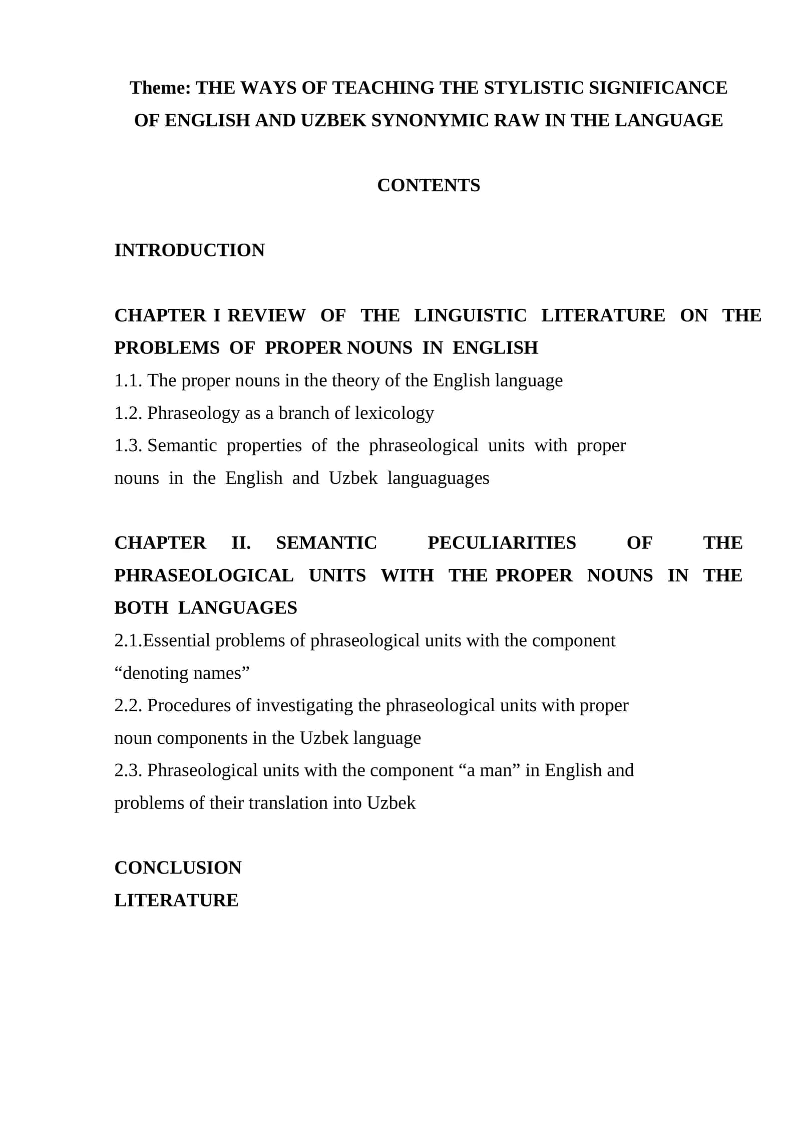 The Ways of Teaching the Stylistic Significance of English and Uzbek Synonymic Raw in the Language