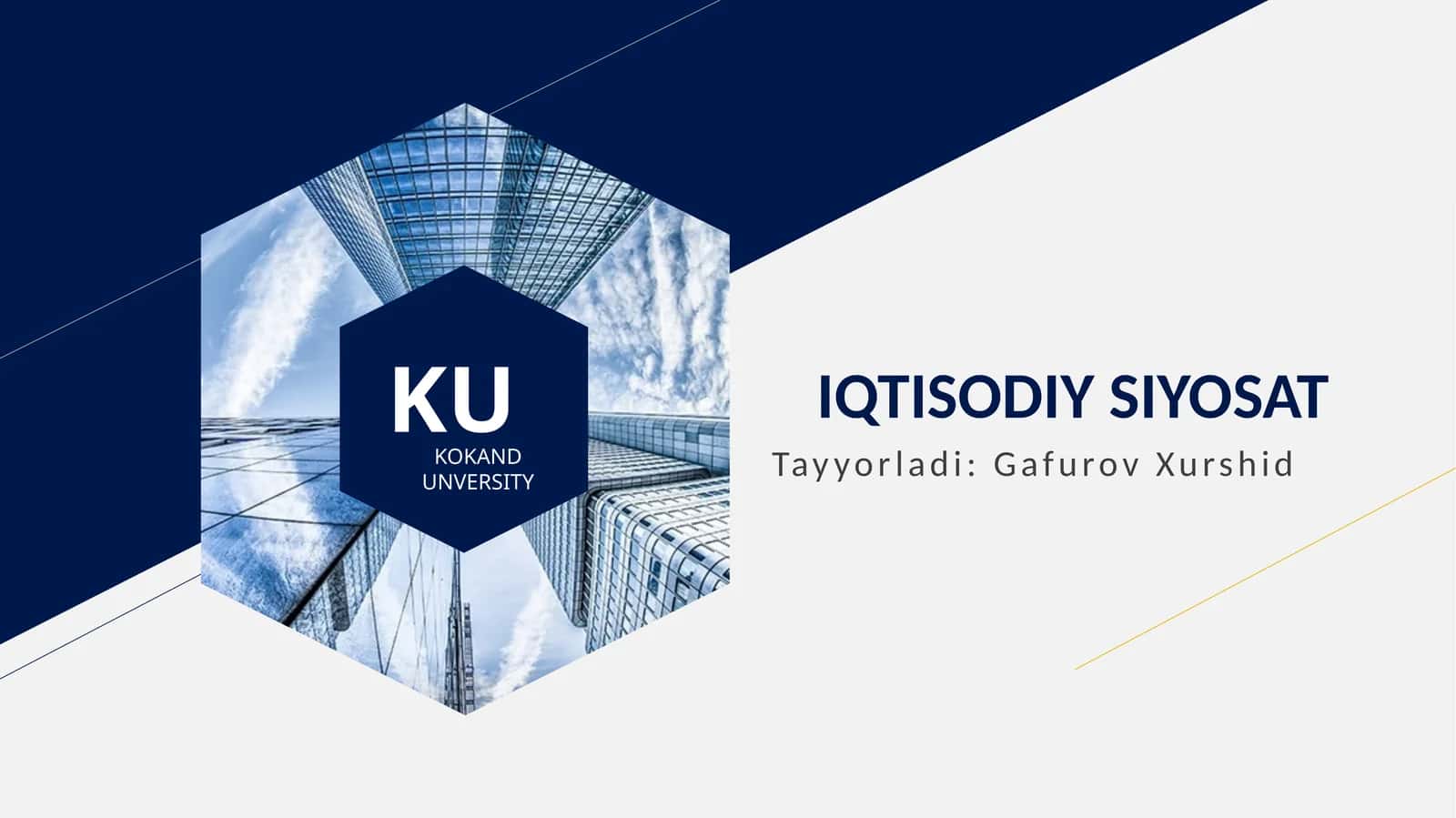 IQTISODIY SIYOSAT FANINING NAZARIY ASOSLARI