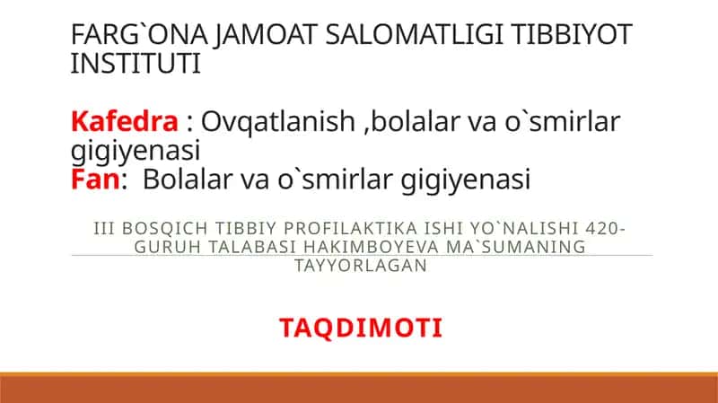 MTMLARNI LOYIHALASHTIRISH VA QURISH MEZONLARI