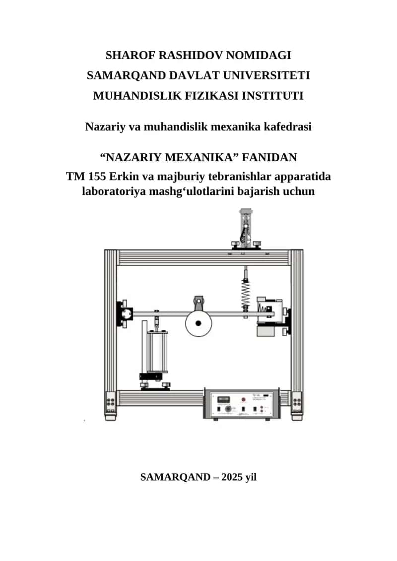 TM 155 Erkin va majburiy tebranishlar apparati
