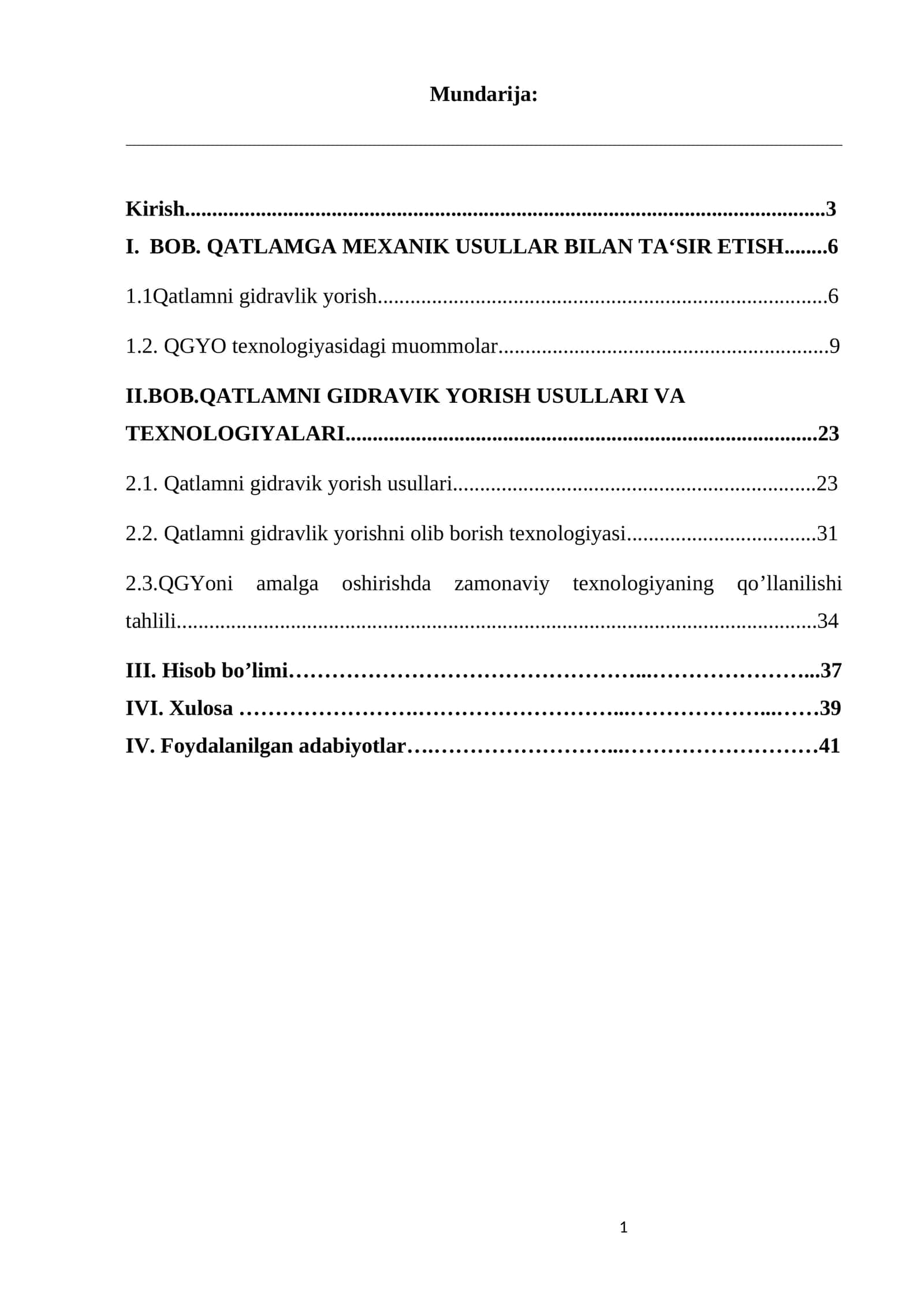 QATLAMGA MEXANIK USULLAR BILAN TA‘SIR ETISH