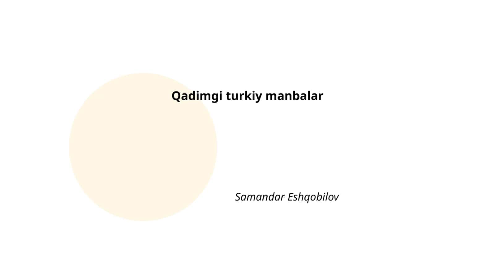 Qadimgi turkiy manbalar