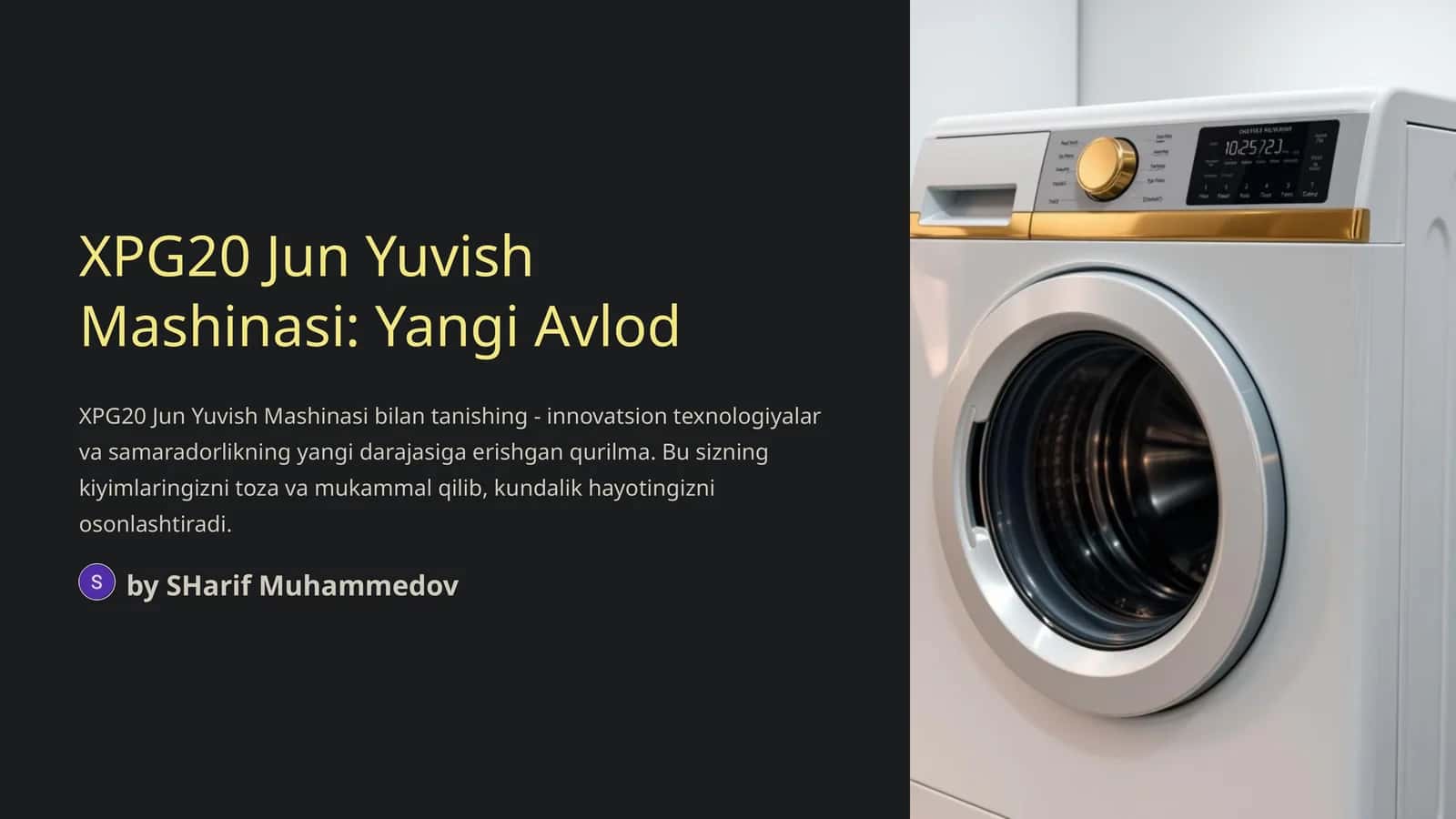XPG20 Jun Yuvish Mashinasi: Yangi Avlod
