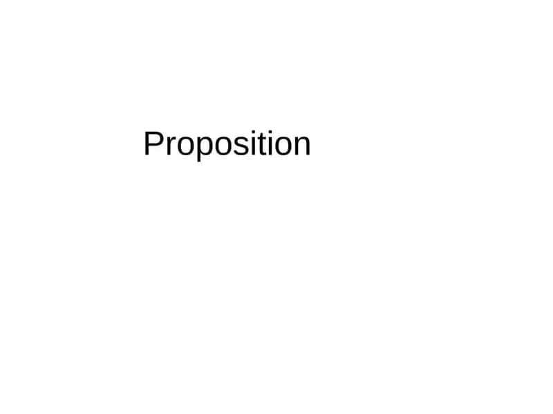 Proposition