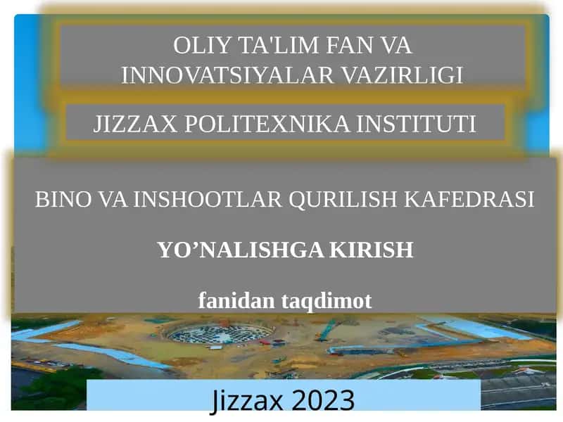 Kirish.Respublikamizdasanoatvauy-joyqurilishiningo‘sishivabuboradaamalgaoshirilayotganishlar