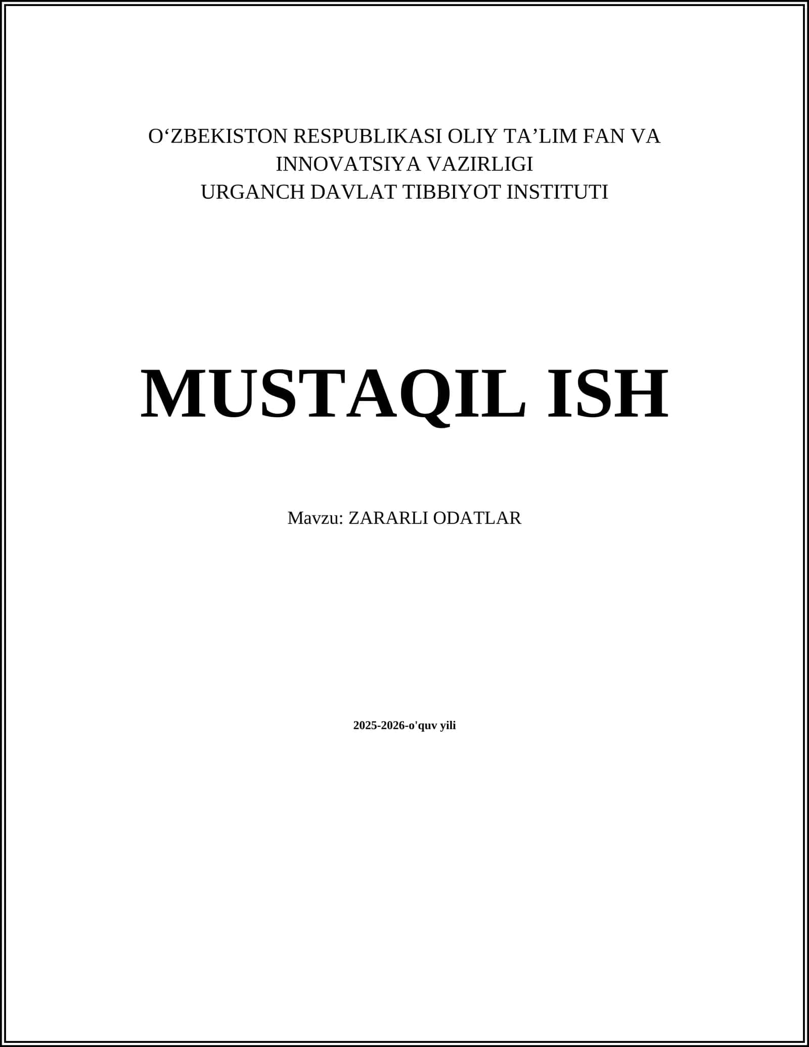 ZARARLI ODATLAR