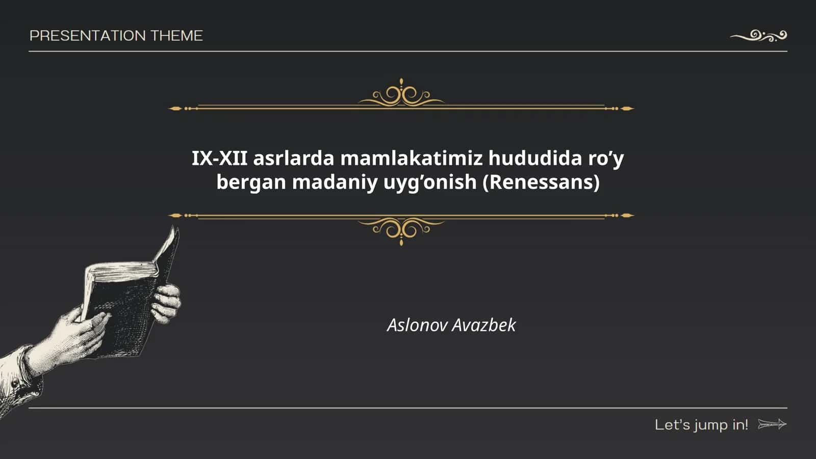 IX-XII asrlarda mamlakatimiz hududida ro’y bergan madaniy uyg’onish (Renessans)